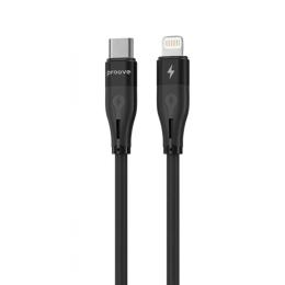 Кабель Proove Soft Silicone Type-C to Lightning 27W (1m) black (CCSO27002101)