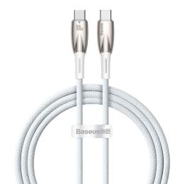 Кабель Baseus USB Type-C Glimmer Series Power Delivery Type-C to Type-C 100W 1m White (CADH000702)