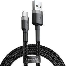 Кабель Baseus Cafule Type-C Cable 2A (3m) gray/black (CATKLF-UG1)