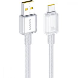 Кабель Baseus Crystal Fast Charging Data USB to Type-C (Car Charging Supported) 100W/7.5W (1m) white (E0427900)