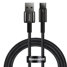 Кабель Baseus Tungsten Gold Fast Charging Data Cable USB to Type-C 100W 1m Black (CAWJ000001)