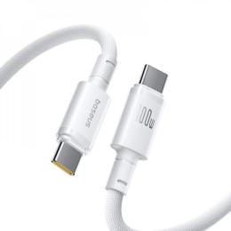 Кабель Baseus New Braided Fast Charging Type-C to Type-C 100W (1m) white (E0426V01)