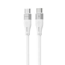 Кабель Proove Soft Silicone Type-C to Type-C 60W (1m) white (CCSO60002202)