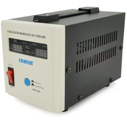 Стабілізатор напруги Conter SVR-500VA/375W однофазний, напольного монтажа, LED дисплей, DC150-270V, AC230±8% 375 Вт (CR-SVR-500)