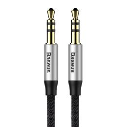 Аудіо-кабель Baseus Yiven M30 3.5мм-M/3.5 мм-M, 1.5м, Silver/Black (CAM30-CS1)