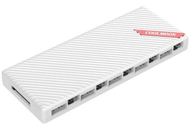 Розгалужувач живлення хаб Coolmoon ARGB/PWM AM10 White (AM10 WHITE)