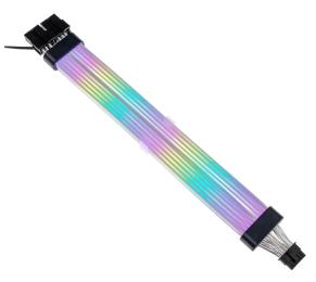 Кабель для ПК Qube RGB 12+4Pin to 2*8Pin VGA, Black