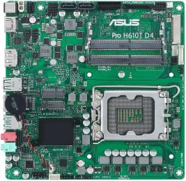 Материнська плата ASUS PRO H610T D4-CSM (PRO H610T D4-CSM) (Socket 1700, Intel H610, Mini-ITX)