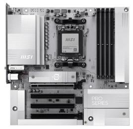 Материнська плата MSI PRO B850M-A WIFI PZ (PRO B850M-A WIFI PZ) (Socket AM5, AMD B850, Micro-ATX)
