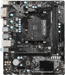Материнська плата MSI A320M-A Pro (A320M-A Pro) (Socket AM4, AMD A320, Micro-ATX) Б/в,U1