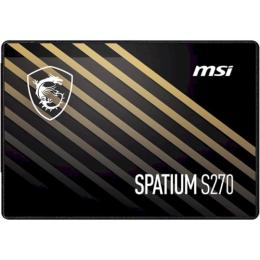 Накопичувач SSD MSI Sata 2.5 960GB Spatium S270 2.5" SATAIII 3D TLC 1TB (S78-440P130-P83)