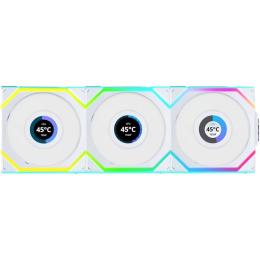 Комплект вентиляторів LIAN LI UNI Fan SL WIRELESS LCD 120-3 (G99.12SLLCD1W3W.00) White