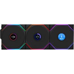 Комплект вентиляторів Lian Li UNI Fan TL WIRELESS LCD 120-3 (G99.12TLLCD1W3B.00) Black