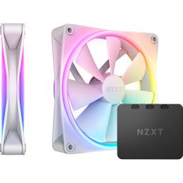 Вентилятор NZXT NZXT, F140RGB Duo - 140mm Dual-sided RGB Fan - Twin Pack (White) (RF-D14DF-W1)