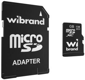 Карта памяті Wibrand microSDXC (UHS-1) Wibrand 128GB class 10 (adapter SD) (WICDHU1/128GB-A)