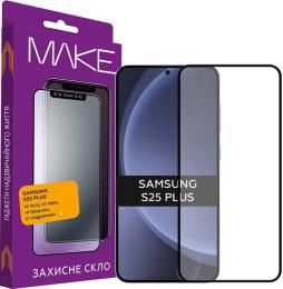 Захисне скло Make для Samsung Galaxy S25 Plus Black (MGF-SS25P)
