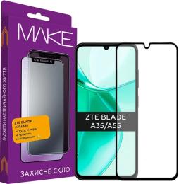 Захисне скло Make для ZTE Blade A35/A55 Black (MGF-ZBA35)