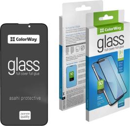Захисне скло ColorWay Anti-Spy для Apple iPhone 16 Pro Black (CW-GSFGASAI16P-BK)