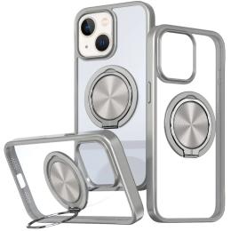 Чохол-накладка EpiK Metal Ring with MagSafe для Apple iPhone 15 (6.1) Transparent Gray