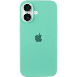 Чохол-накладка EpiK Silicone Case Full Protective (AA) для Apple iPhone 16 (6.1) Marine Green