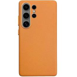 Чохол-накладка EpiK Leather Case (AAA) для Samsung Galaxy S25 Ultra Orange (00000076421_5)