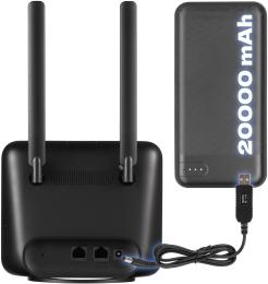 3G/4G роутер TCL LINKHUB (HH42CV2) + Power Bank 20000mAh + USB-DC кабель 12В (694743657296)