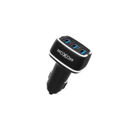 Автомобільний зарядний пристрій для телефона MOXOM MX-VC01 Lightning 3USB Black