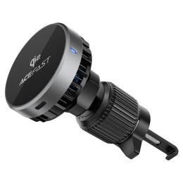 Тримач в авто Acefast D40 Qi2 Magnetic Wireless Charging car holder with Ice Cooling for air vent Metal Gray (6974316283751)