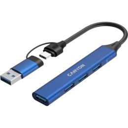 USB-хаб Canyon DS-02 4in1 USB-A/C Blue (CNS-TDS02BL)