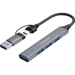 USB-хаб Canyon DS-02 4in1 USB-A/C Gray (CNS-TDS02G)