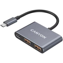 USB-хаб Canyon DS-3 3in1 USB-C Dark Gray (CNS-TDS3)