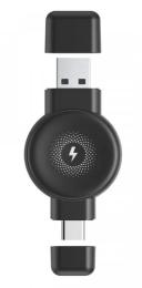 Бездротовий зарядний пристрій XO CX026 Apple/Samsung USB-A/, Type-c Watch Wireless Charger Black