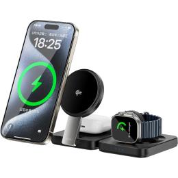 Бездротовий зарядний пристрій WIWU Wi-W028 3in1 Wireless Charger Black