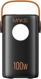 Зовнішній портативний акумулятор Make MPB-601BK Black 60000 mAh 100W PD+QC