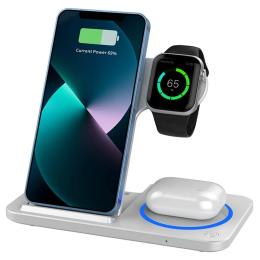 Бездротовий зарядний пристрій WIWU Wi-W020 White 3 in 1 wireless charger