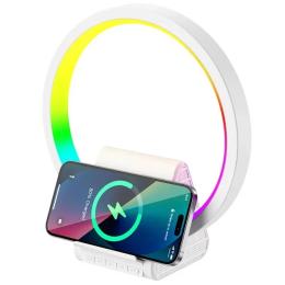 Бездротовий зарядний пристрій WIWU Wi-W021 White 2 in 1 Wireless Charger+Bluetooth Speaker