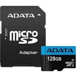 Карта памяті ADATA Premier AUSDX128GUICL10A1-RA1 Black 128GB microSDHC З адаптером Class 10 UHS-I A1