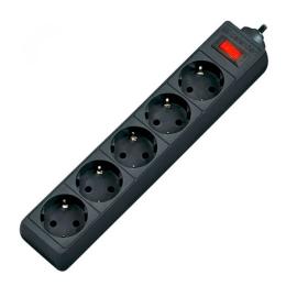 Мережевий фільтр Defender ES 99481 Black 220V, 1, 8м, 5 розеток