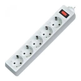 Мережевий фільтр Defender ES White 220V, 3 м, 5 розеток