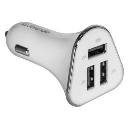 Автомобільний адаптер для телефона Defender UCA-04 Dark Gray (3xUSB 2A адаптер)