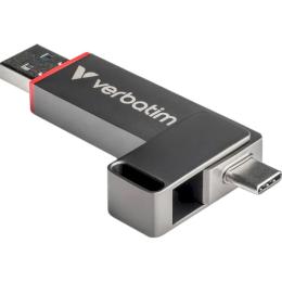 Флеш память Verbatim QuickStick USB-C/USB-A 512 ГБ Gray (32042)