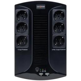 Джерело безперебійного живлення LogicPower 650VA-6PS (4324) Black