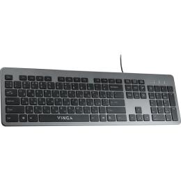 Клавіатура Vinga KB735 Black Gray