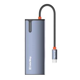 USB-хаб СolorWay (CW-HUB01) 5-in-1 Type-C PD 100W Gray