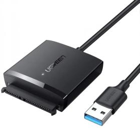 Перехідник Ugreen CM257 USB-A 3.0 (тато)  -  3.5/2.5 SATA Adapter Cable (тато) Black (60561)