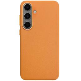 Чохол-накладка EpiK Leather Case (AAA) для Samsung Galaxy S25 + Orange (00000076422_5)