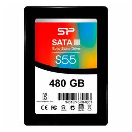 Внутрішній SSD диск Silicon Power Slim S55 (SP480GBSS3S55S25) Black Gray 480GB