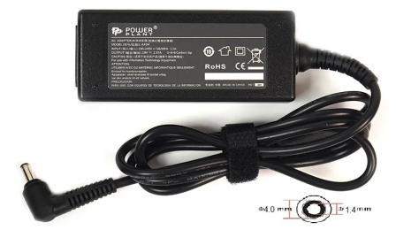 Блок живлення для ноутбука PowerPlant AS45F4014 Black (ASUS 220V, 19V 45W 2.37A 4.0*1.4)