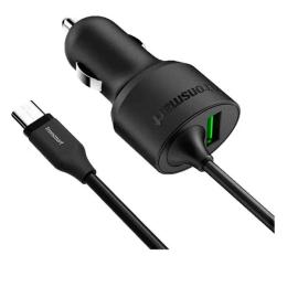 Зарядний пристрій автомобільний Type C 2хUSB 3A Tronsmart CCTA Quick Charge 3.0 Black
