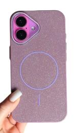 Чохол-накладка Infinity Case With Magentic iPhone 16 Glitter Raspberry
